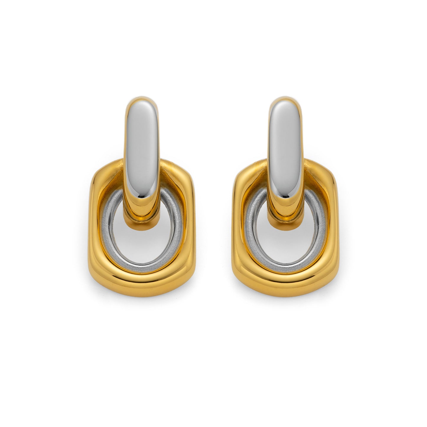 Aurévia - Gold & Silver Dangle Earrings