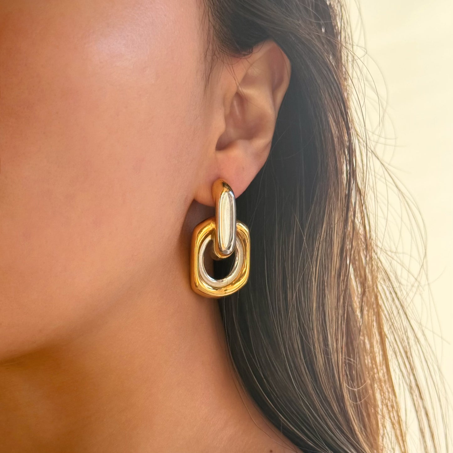 Aurévia - Gold & Silver Dangle Earrings