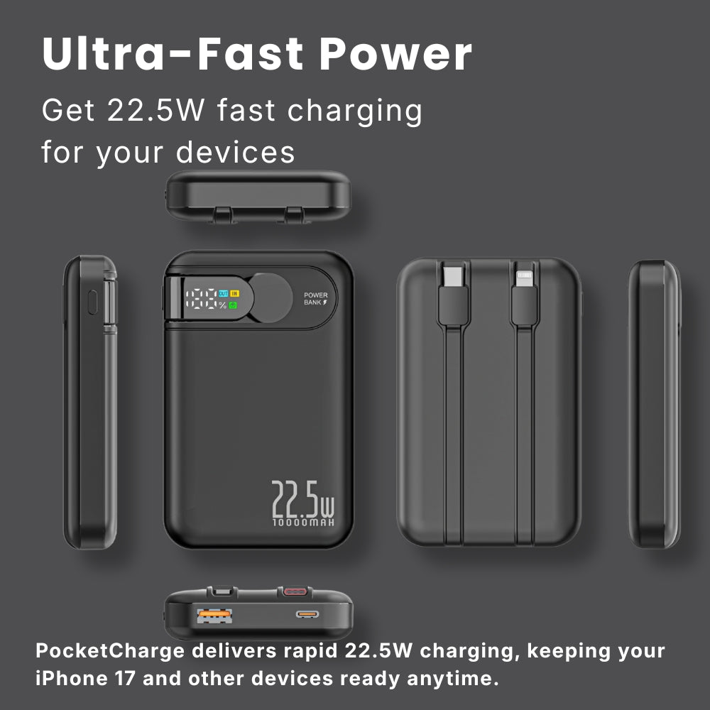 PocketCharge 10K/20K – 22.5W Power Bank