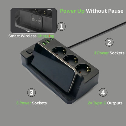 2025 EU Power Strip | Fast Charging Extension Socket
