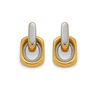 Aurévia - Gold & Silver Dangle Earrings