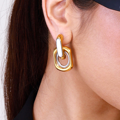 Aurévia - Gold & Silver Dangle Earrings