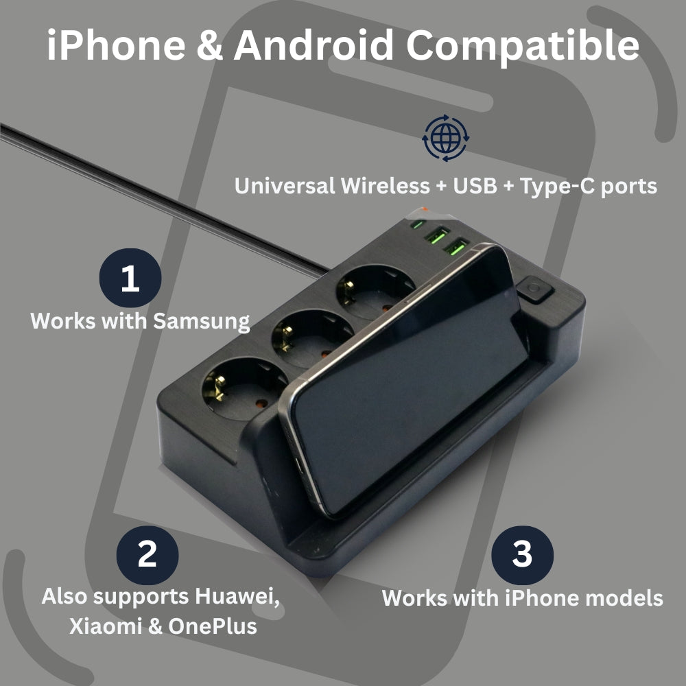 2025 EU Power Strip | Fast Charging Extension Socket
