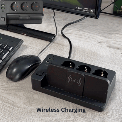 2025 EU Power Strip | Fast Charging Extension Socket