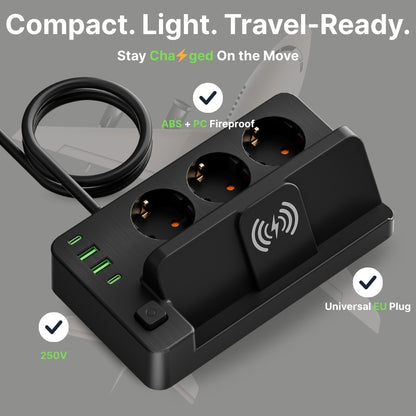 2025 EU Power Strip | Fast Charging Extension Socket