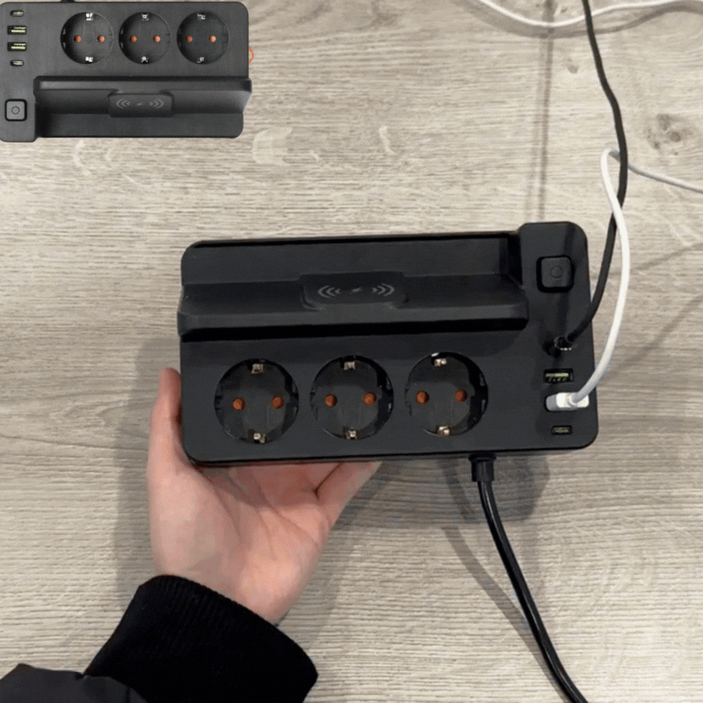 2025 EU Power Strip | Fast Charging Extension Socket