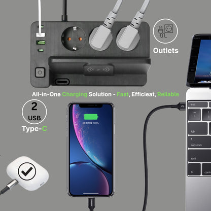 2025 EU Power Strip | Fast Charging Extension Socket